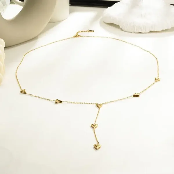 Ketting long Y-hearts GOLD pre order
