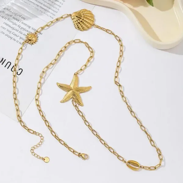 Ketting sea life long GOLD