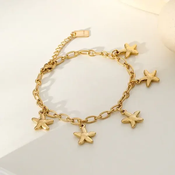 Armbandje seastar bedels GOLD