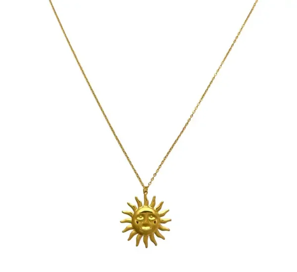 Ketting BIG sun long GOLD