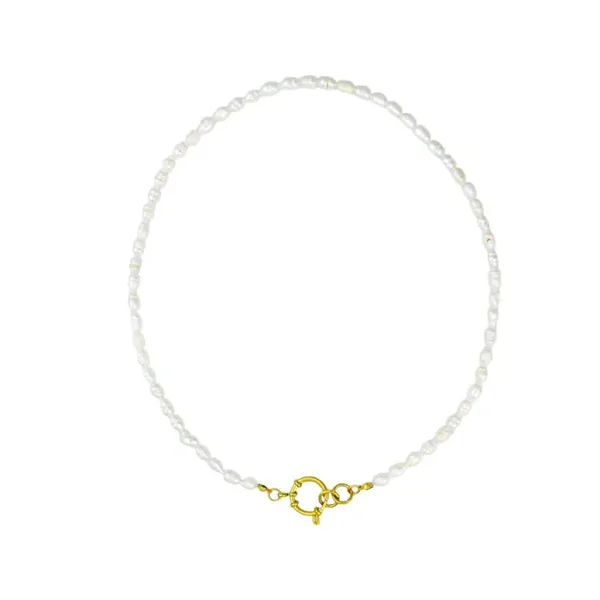 Ketting zoetwaterparels GOLD