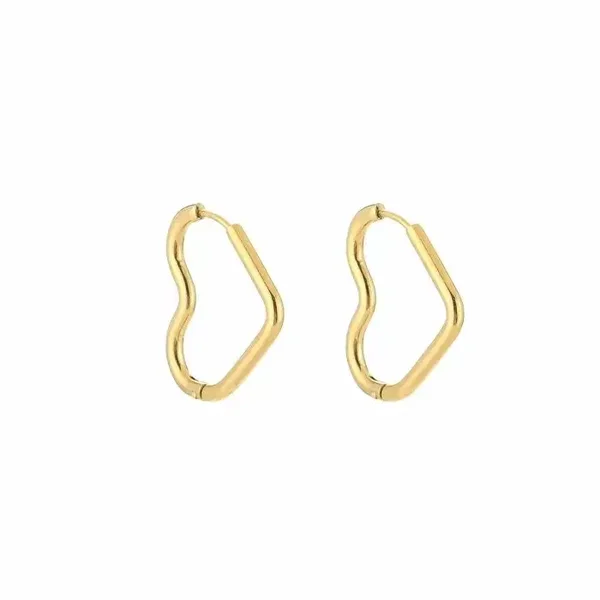 Oorbellen basic heart GOLD