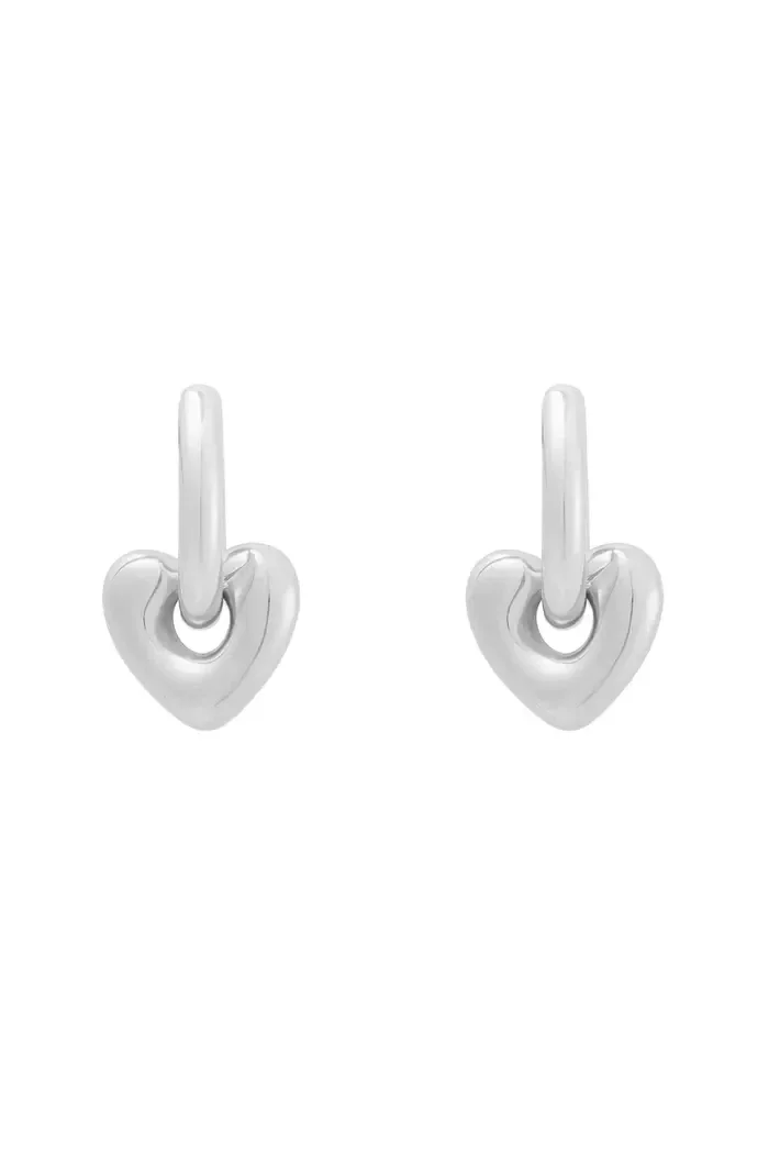 Oorbellen ringen met heart GOLD and SILVER