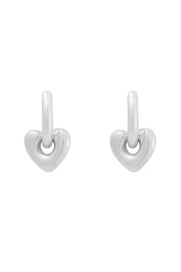 Oorbellen ringen met heart GOLD and SILVER