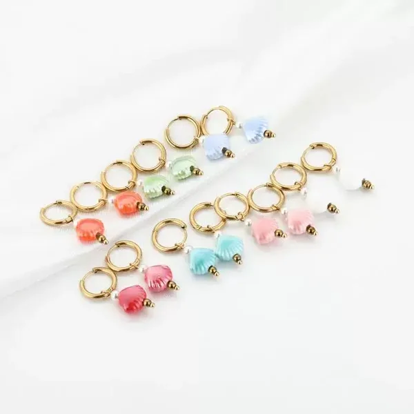 Oorbellen sea shell GOLD