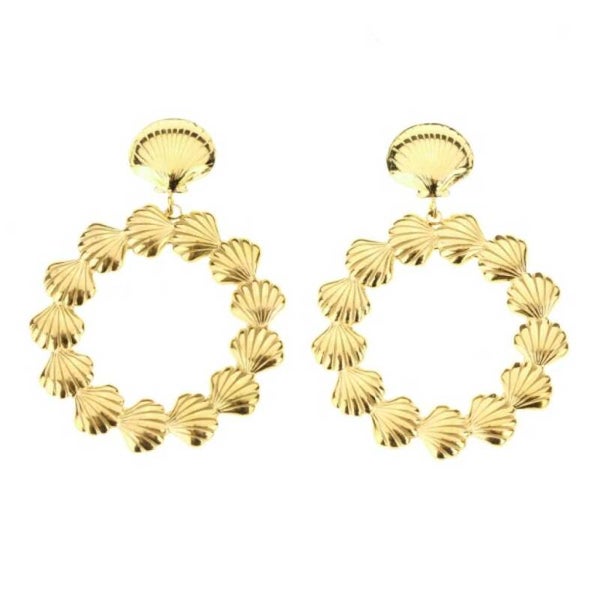 Oorbellen sea shells GOLD