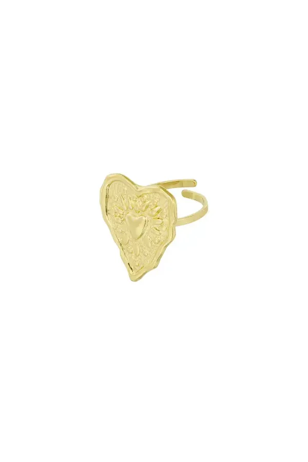 Ring BIG heart GOLD