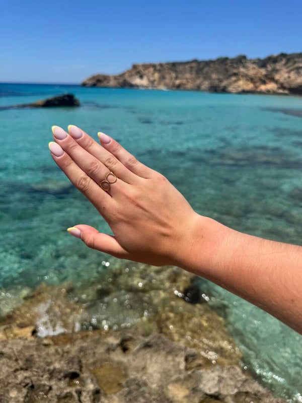 Ring different dots GOLD