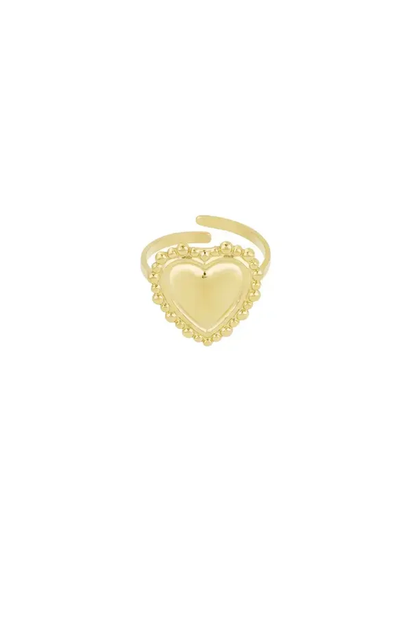 Ring dots heart GOLD