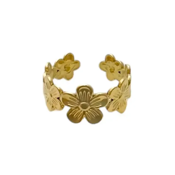 Ring flowers GOLD