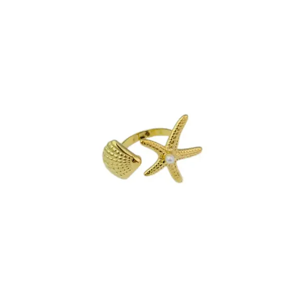 Ring seastar pearl GOLD and SILVER