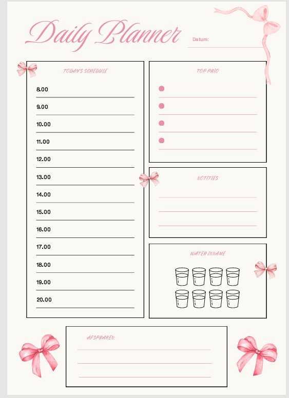 Daily planner