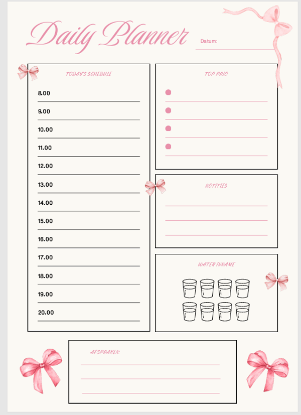 Daily planner