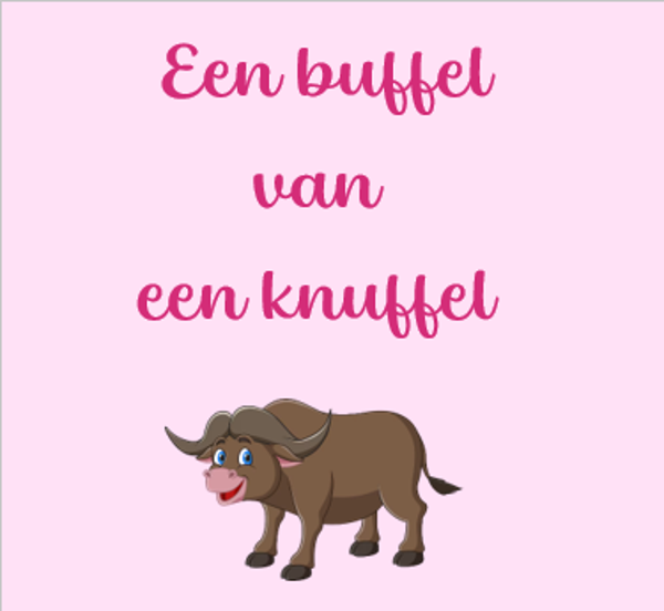 Buffel van een knuffel