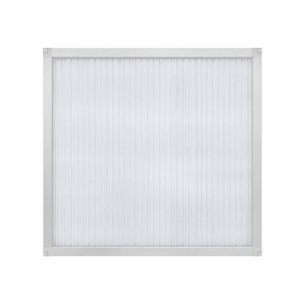 Volièredakpaneel polycarbonaat aluminium verlengstuk 102x102cm