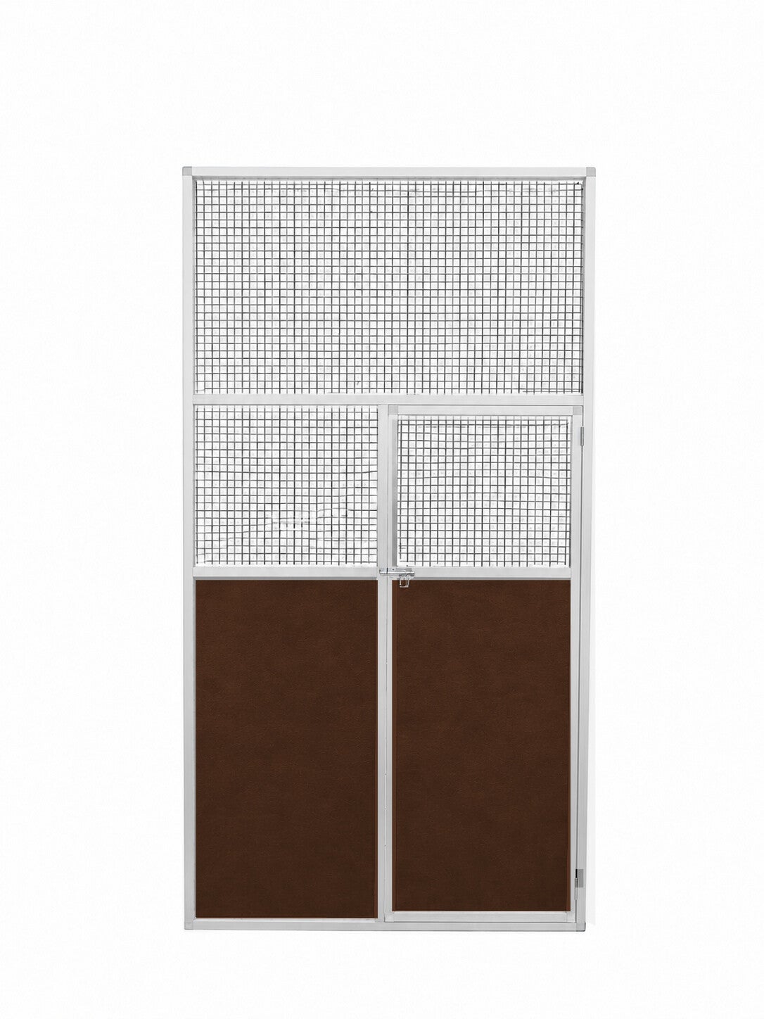 Volièredeurpaneel gaas half gesloten 102x200cm aluminium
