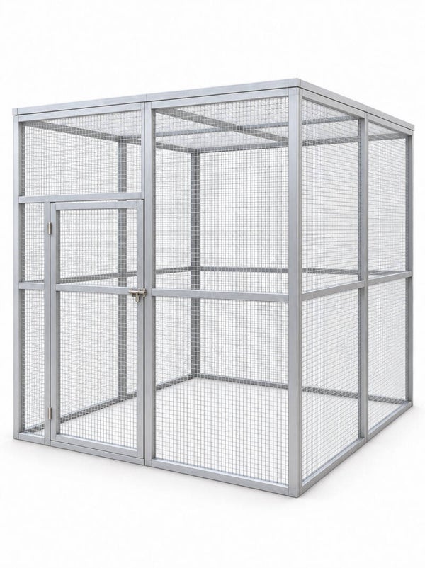 Volière model Quattro S 2x2x2m aluminium