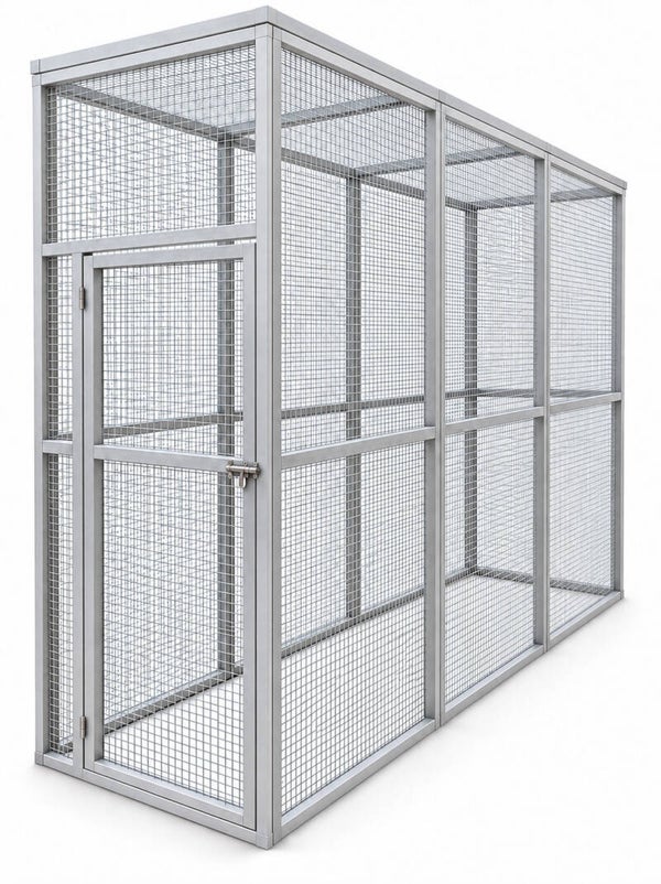 Volière model Trix 1x3x2m aluminium