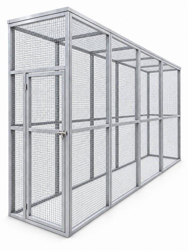 Volière model Quattro L 1x4x2m aluminium