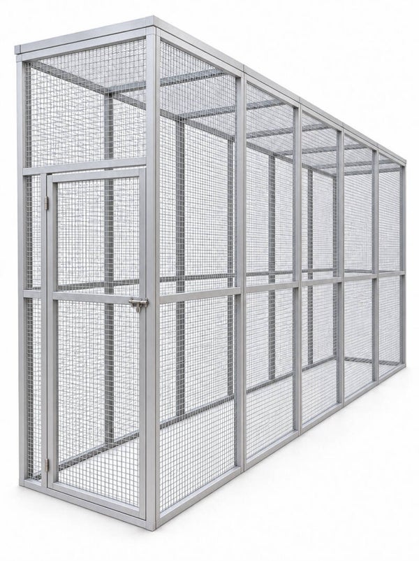 Volière model Penta 1x5x2m aluminium