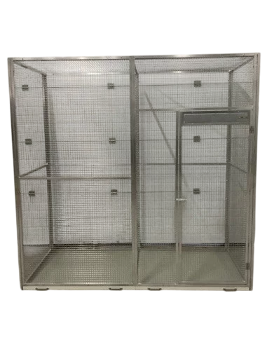 aluminium voliére model Duo 1x2x2m