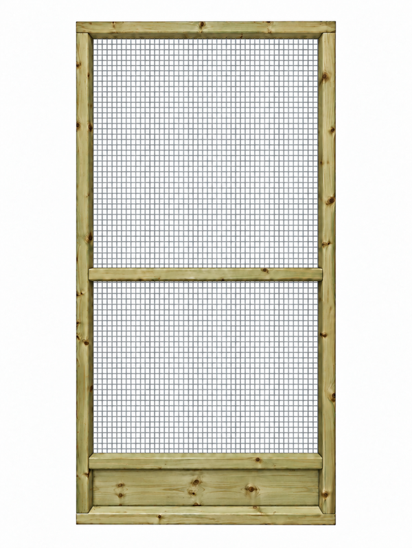 Volièrepaneel gaas morsrand 102x200cm geimpregneerd