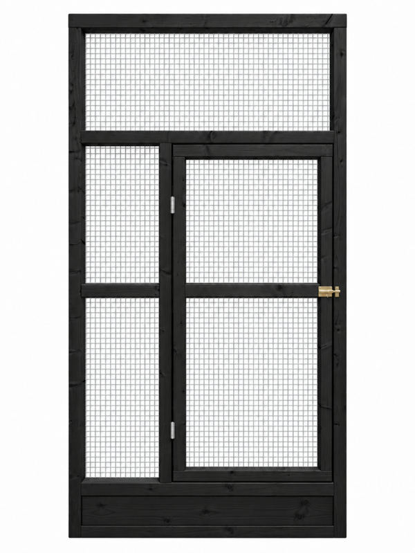 Volièredeurpaneel gaas morsrand 102x200cm zwart