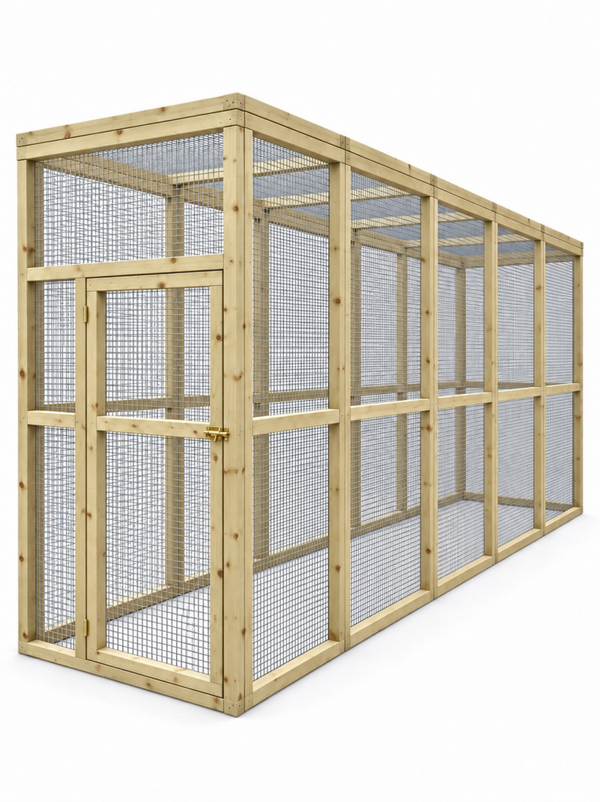 Volière model Penta 1x5x2m geimpregneerd
