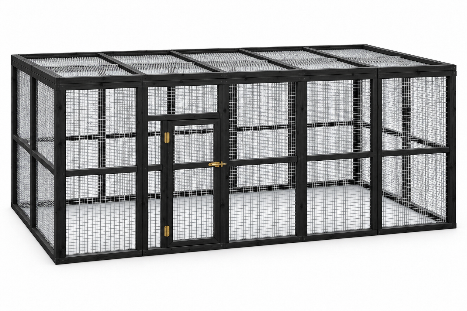 Volière model Deca 2x5x2m Zwart