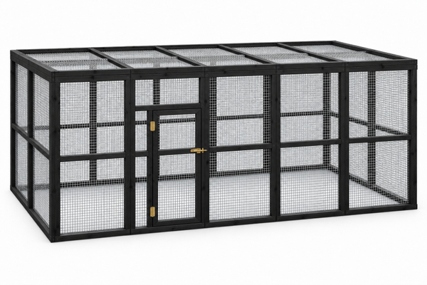 Volière model Deca 2x5x2m Zwart
