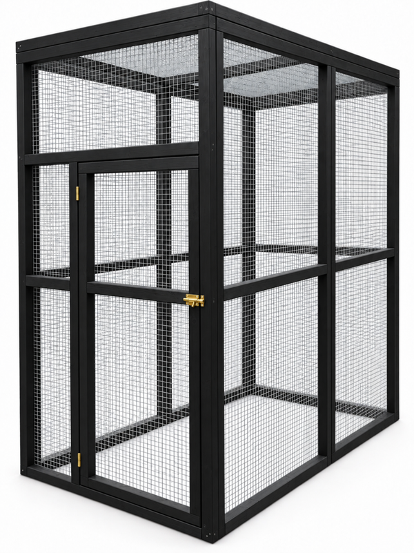 Volière model Duo 1x2x2m Zwart