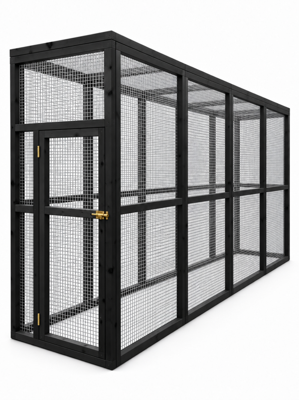 Volière model Quattro L 1x4x2m Zwart