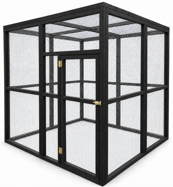 Volière model Quattro S 2x2x2m Zwart