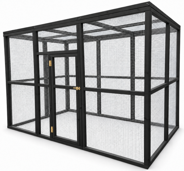 Volière model Sexta 2x3x2m Zwart