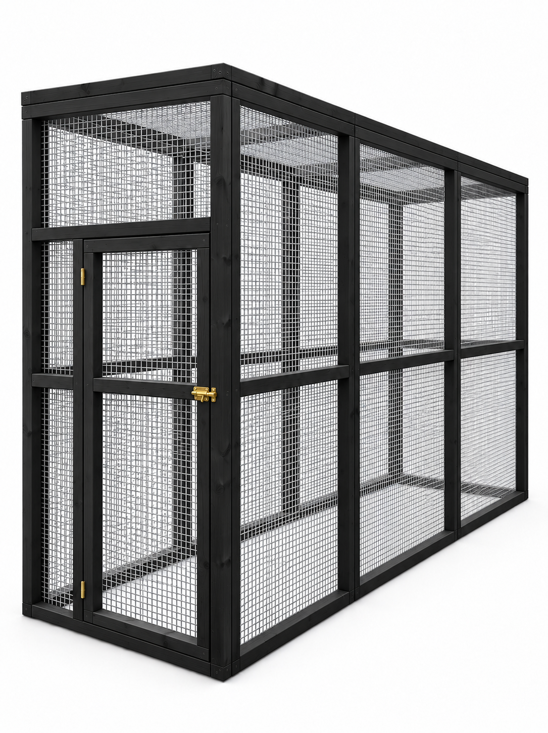 Volière model Trix 1x3x2m Zwart