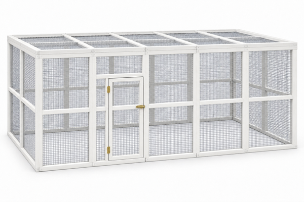 Volière model Deca 2x5x2m RAL-kleur