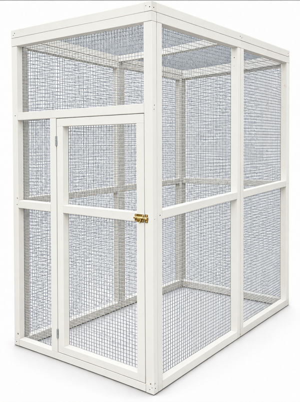Volière model Duo 1x2x2m RAL-kleur