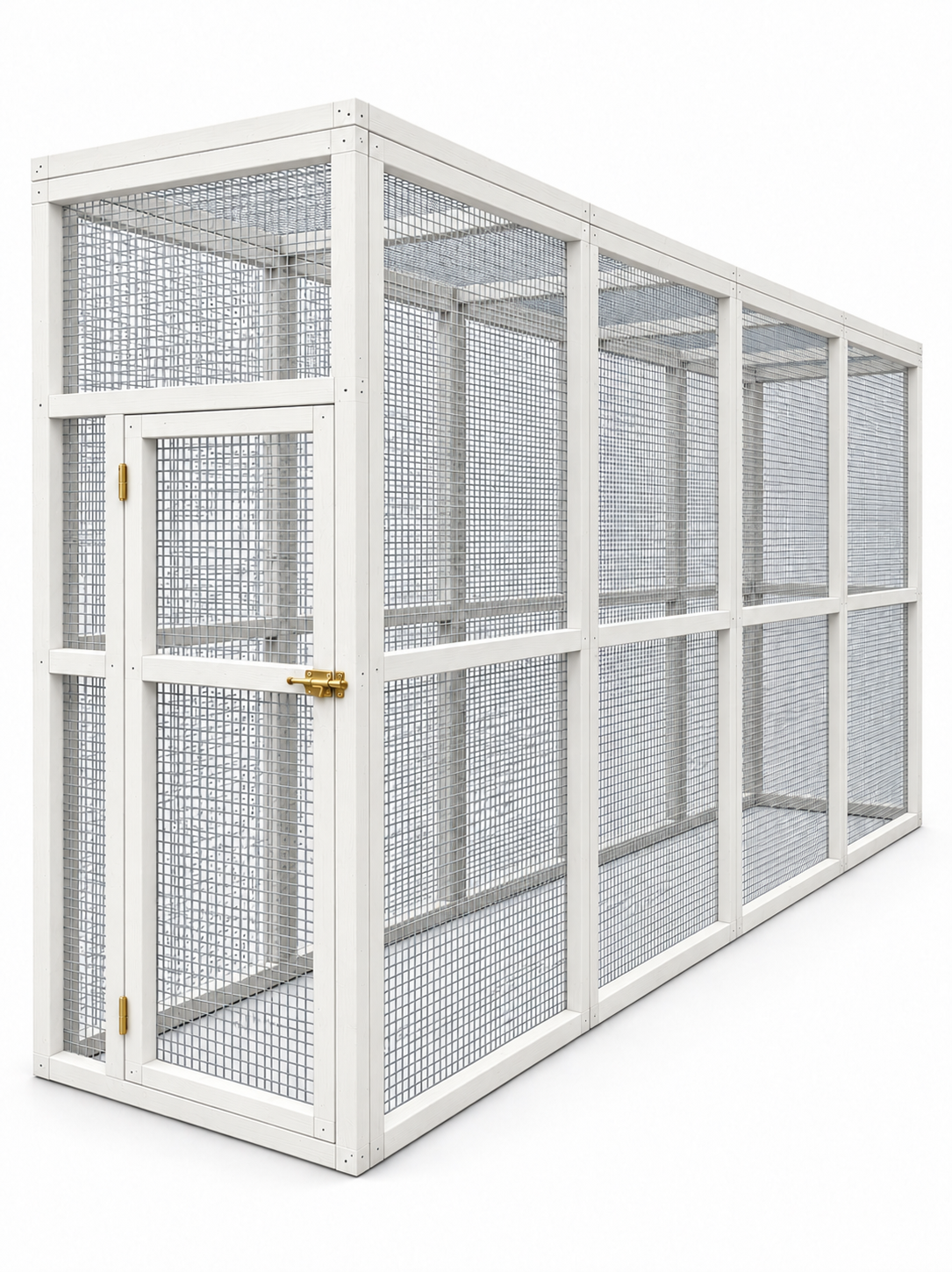 Volière model Quattro L 1x4x2m RAL-kleur