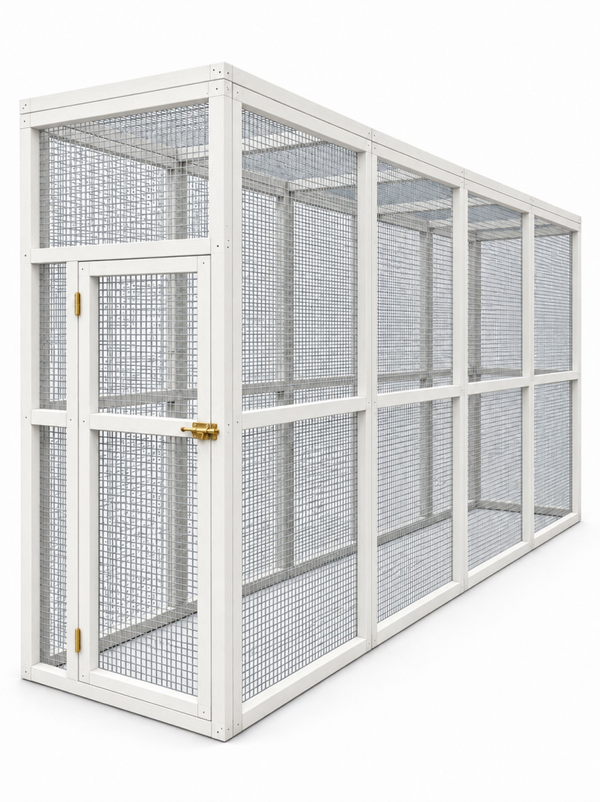 Volière model Quattro L 1x4x2m RAL-kleur