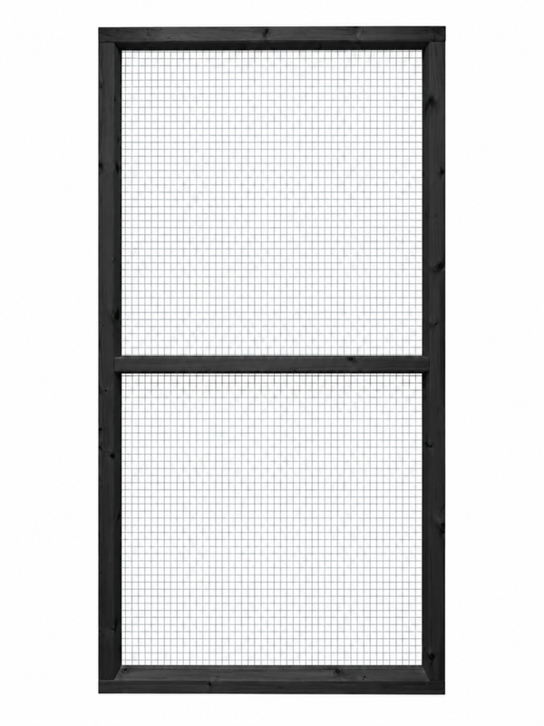 Volièredakpaneel gaas 102x212,5cm zwart