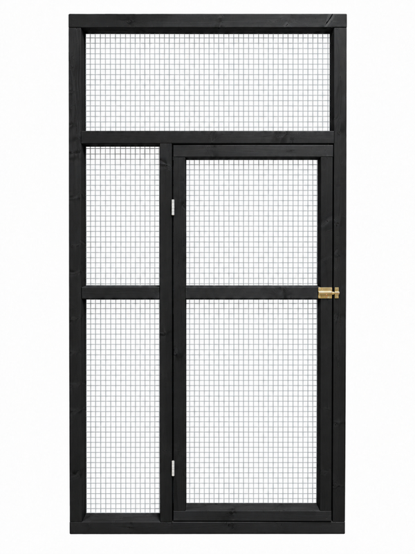 Volièredeurpaneel gaas 102x200cm zwart