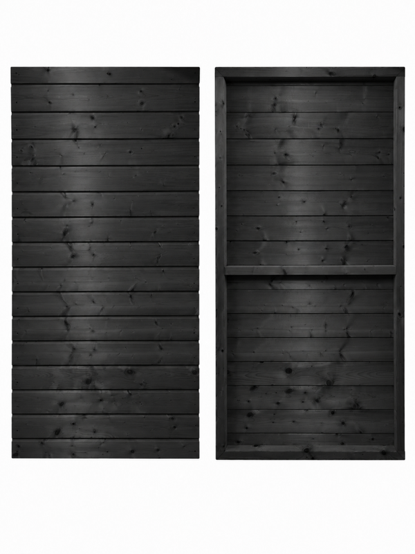 Volière wandpaneel 102x200cm zwart rabat