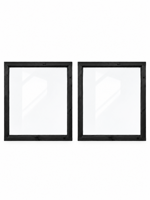 Houten helder acrylaat paneel zwart 94x94cm