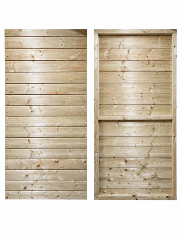 Houten volièrepaneel wand op maat geimpregneerd