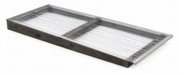 Volièredakpaneel zwart polycarbonaat 102x212,5cm