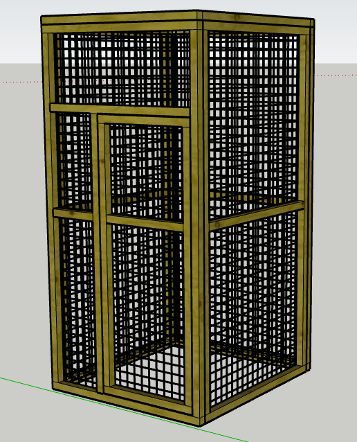 Volière model Solo 1x1x2m