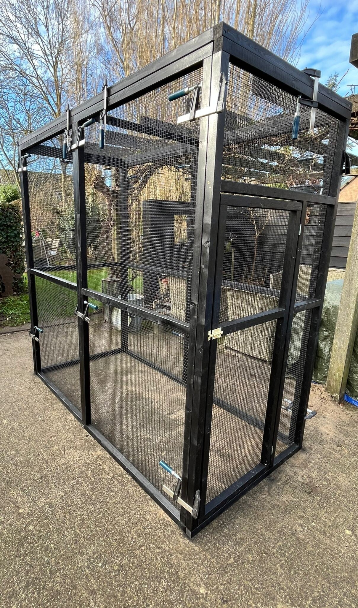 Volière model Duo 1x2x2m zwart