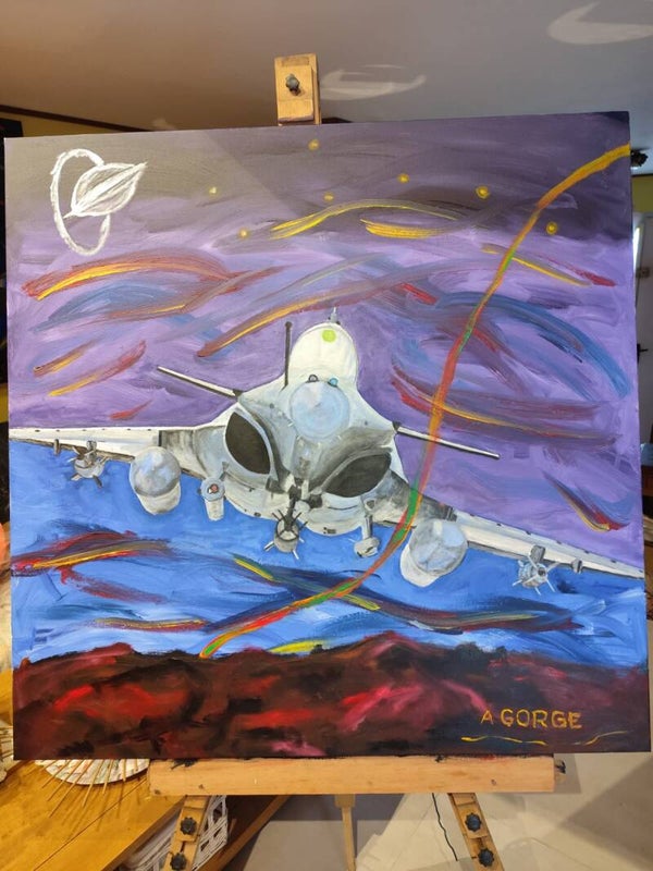 peinture artistique   Avion