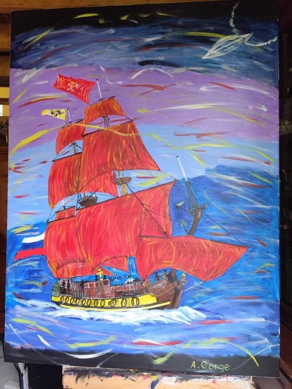 peinture artistique Bateau