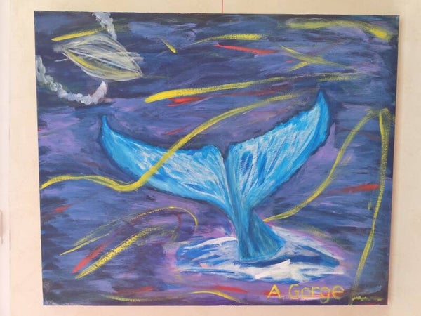 peinture artistique Baleine